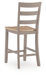 Harperfeld Natural/Gray Counter Height Barstool — back view