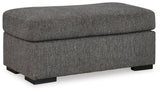 Gardiner Pewter Ottoman head-on view