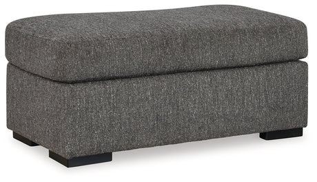 Gardiner Pewter Ottoman head-on view