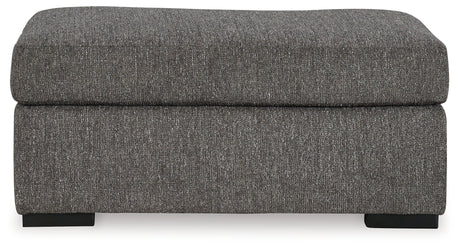 Gardiner pewter ottoman side view