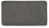 Top view of Gardiner pewter sofa chaise
