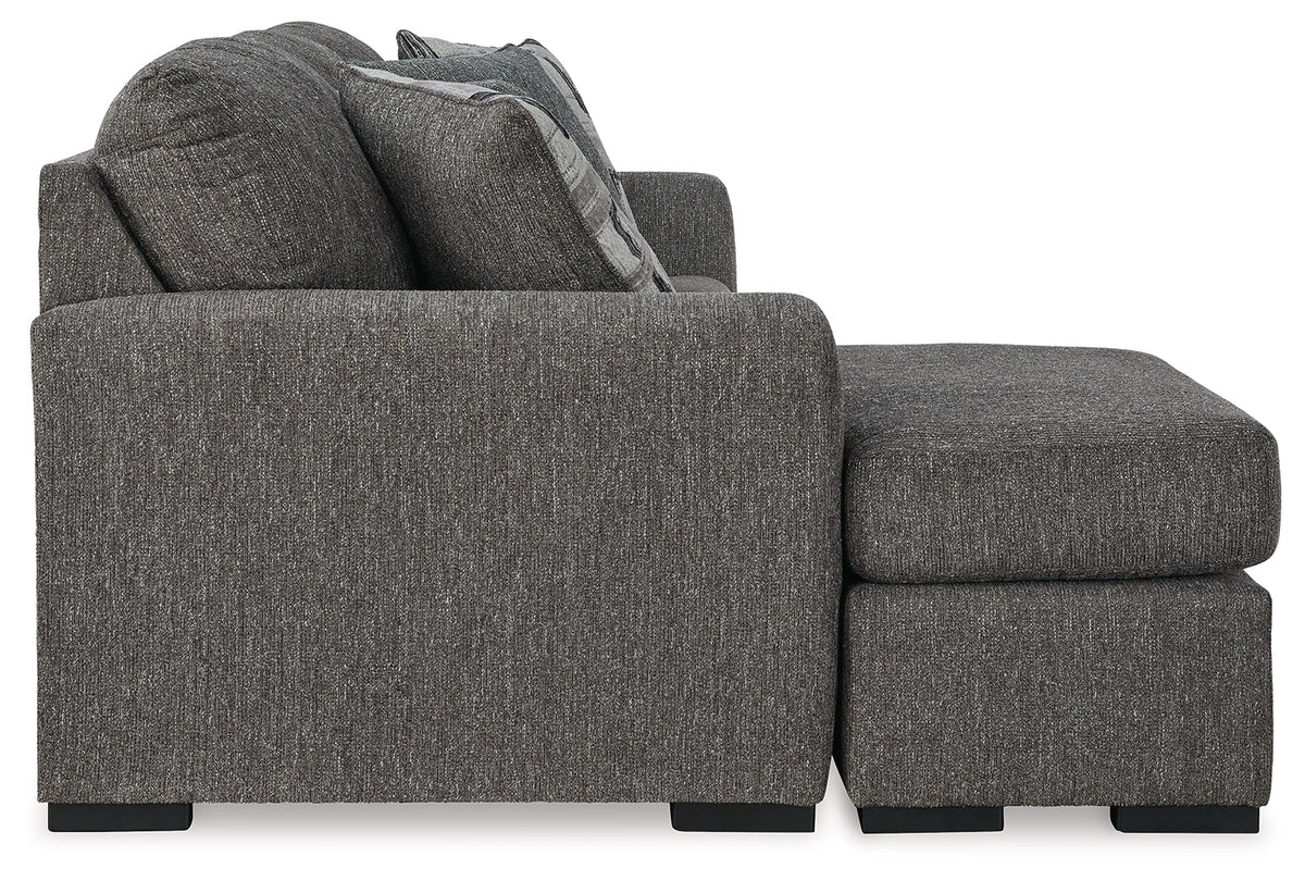 Sofa chaise arm and cushion detail
