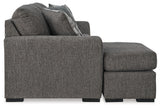 Sofa chaise arm and cushion detail