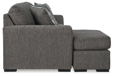 Sofa chaise arm and cushion detail