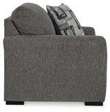 Gardiner Pewter Oversized Chenille Chair back view