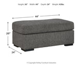 Dimensions illustration of ottoman