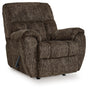 Stayfish chocolate chenille velvet recliner main angled view