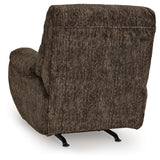 Back view of Stayfish chocolate chenille velvet recliner