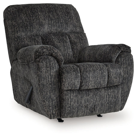 Stayfish Gunmetal Chenille Velvet Recliner main angled view