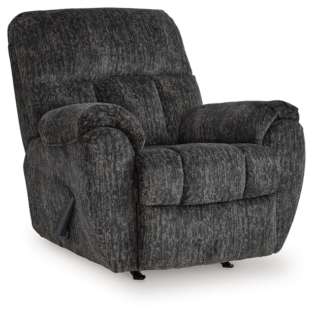 Stayfish Gunmetal Chenille Velvet Recliner main angled view