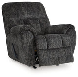Side view of Stayfish Gunmetal Chenille Velvet Recliner