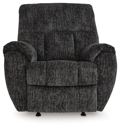 Reclining position of Stayfish Gunmetal Chenille Velvet Recliner