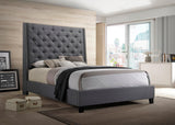 Top view showing plush velvet upholstery on Chantilly King Bed