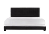 Erin Black PU Faux Leather Bed king size variant