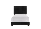 Black PU leather footboard detail on Erin Queen Bed