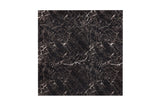 Close-up of Olney faux marble tabletop and black metal frame
