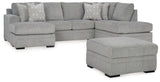 room view of Casselbury Cement 2-Piece Sectional with Ottoman sectional sofa