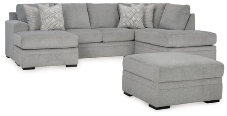 Room scene with Casselbury sectional and ottoman