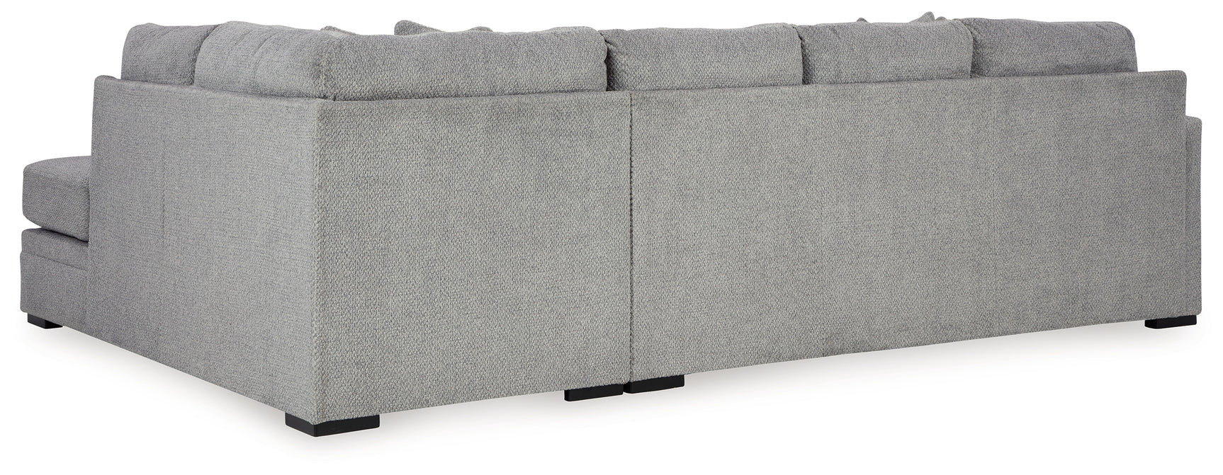 side view of Casselbury Cement 2-Piece Sectional with Ottoman sectional sofa