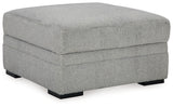 side view of Casselbury Cement 2-Piece Sectional with Ottoman sectional sofa