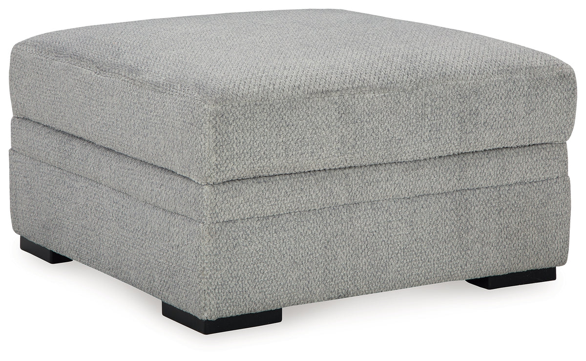 Side angle of Casselbury Cement 2-Piece Sectional Sofa with Ottoman