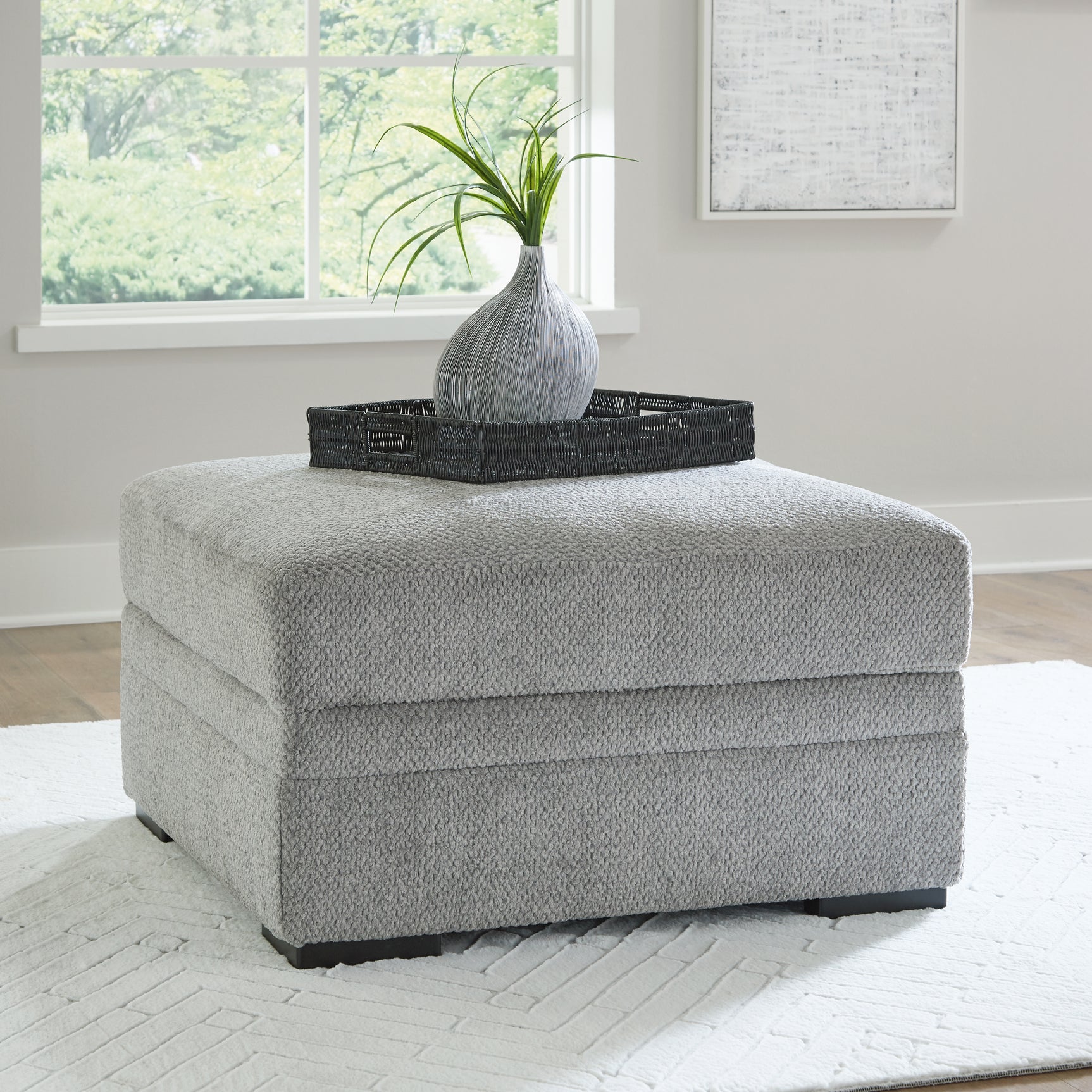 main view of Casselbury Cement 2-Piece Sectional with Ottoman sectional sofa