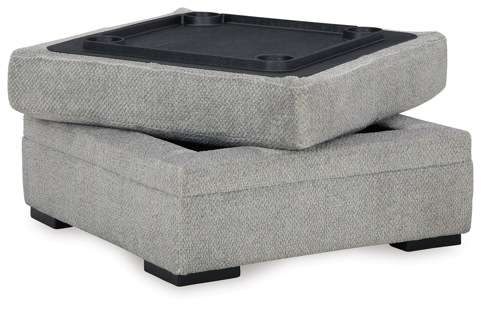 detail view of Casselbury Cement 2-Piece Sectional with Ottoman sectional sofa