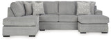 Close-up detail of velvet fabric on Casselbury sectional