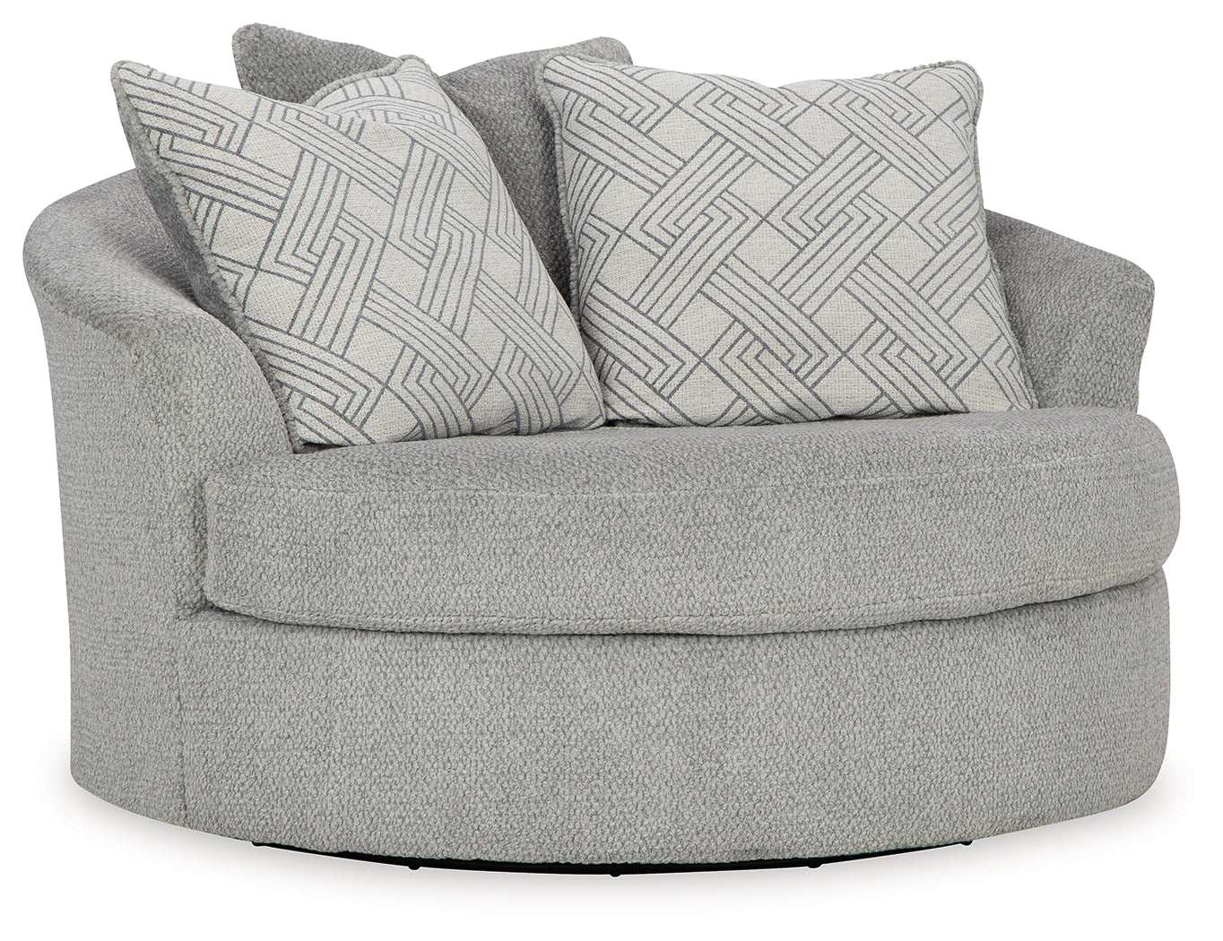 Casselbury Cement Ottoman front angle