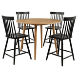 Andrews 5-Piece Round Counter Height Dining Set Light Ash and Black — product image 2