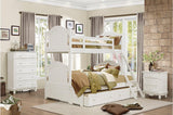 White solid wood nightstand from Clementine Bedroom Set