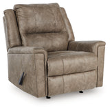 side view of Lixtowel Fog Faux Leather Recliner