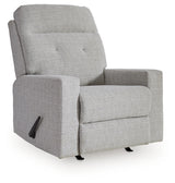Skillins Stone Performance Fabric Recliner side view