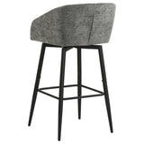 Rainer Charcoal Fabric Upholstered Swivel Bar Chair Set of 2 — product image 6