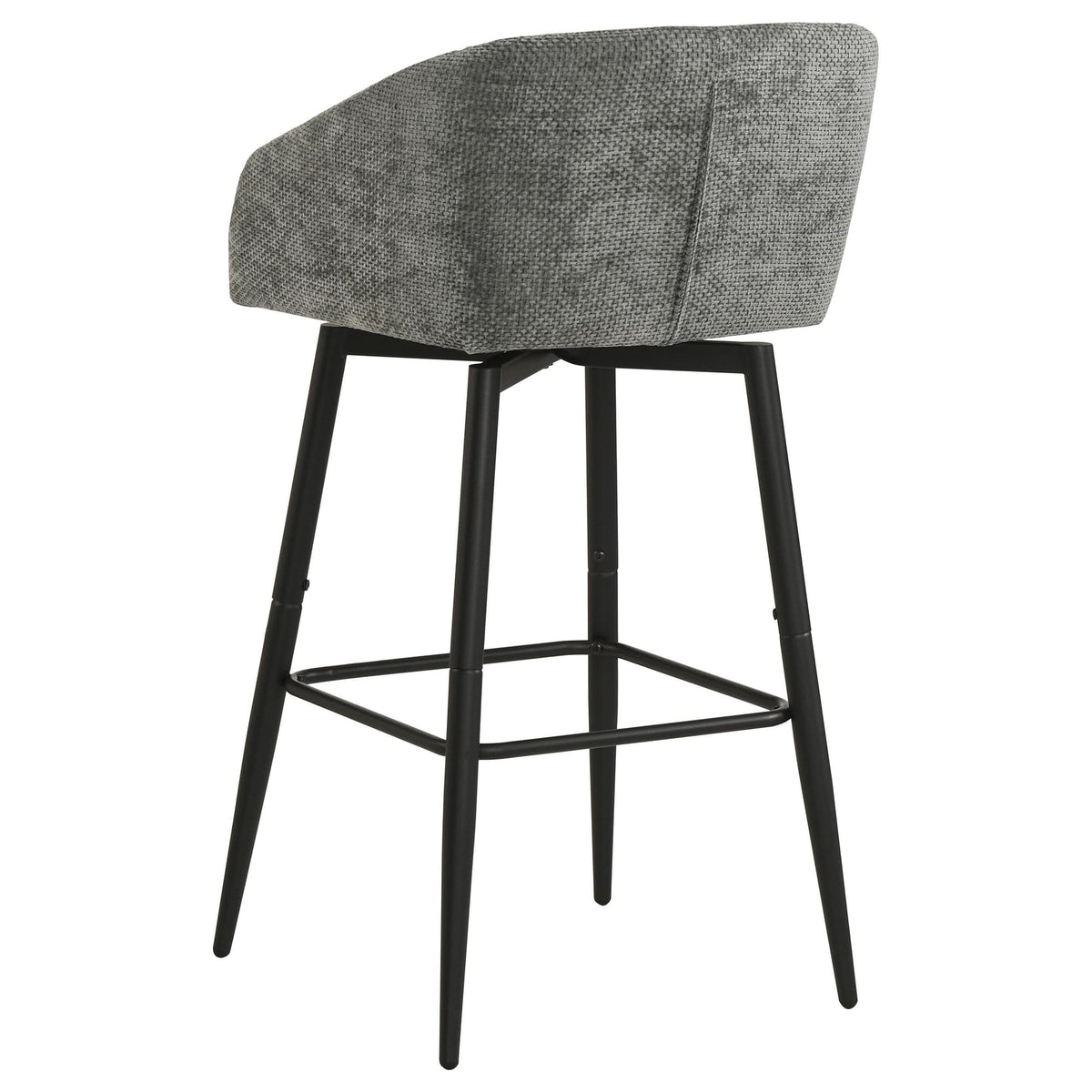 Rainer Charcoal Fabric Upholstered Swivel Bar Chair Set of 2 — product image 6