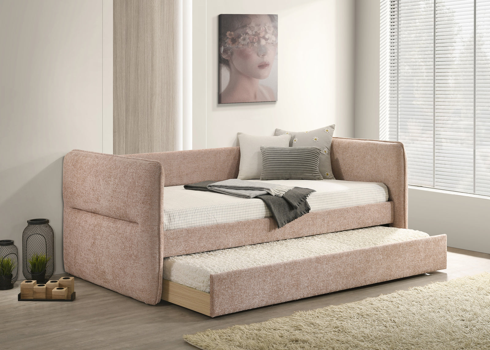 Philipa Mauve Upholstered Daybed