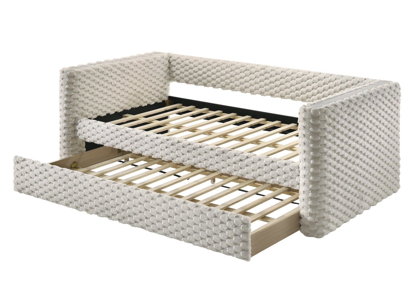 Side view showing daybed arm detail