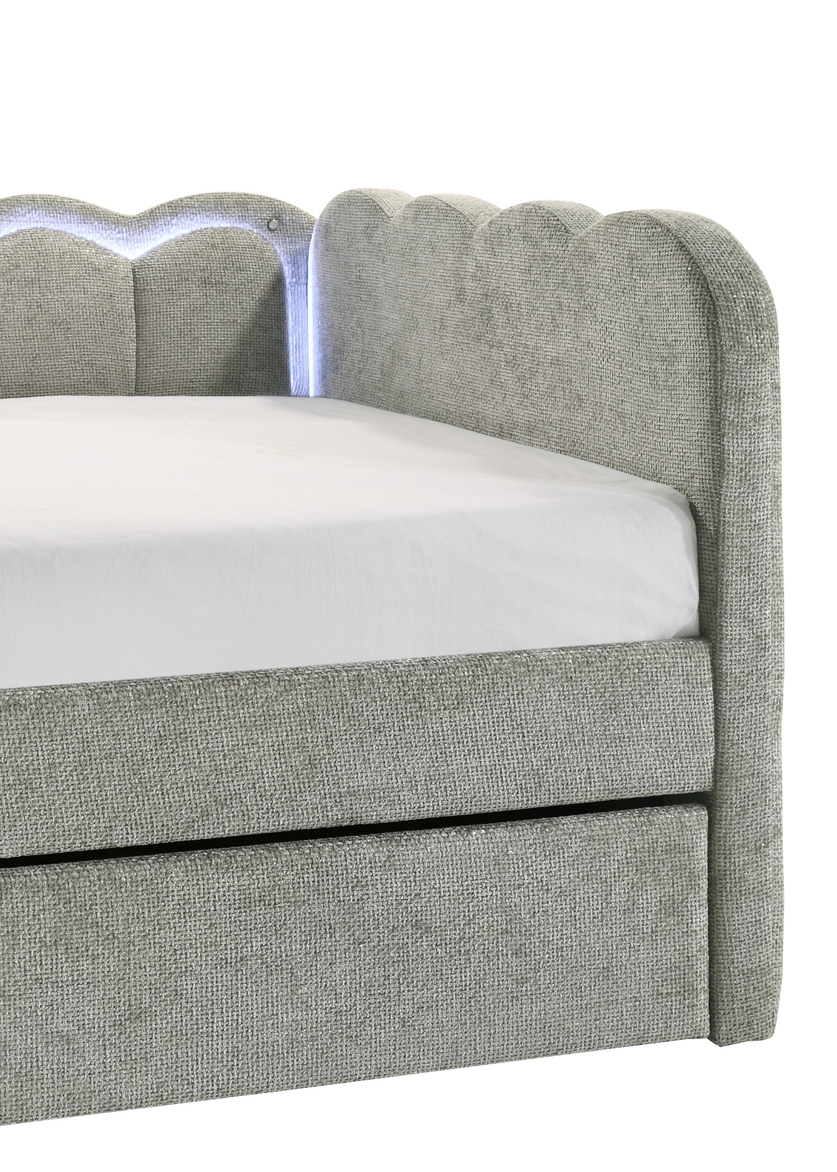 LED lighting detail on Melody Daybed frame