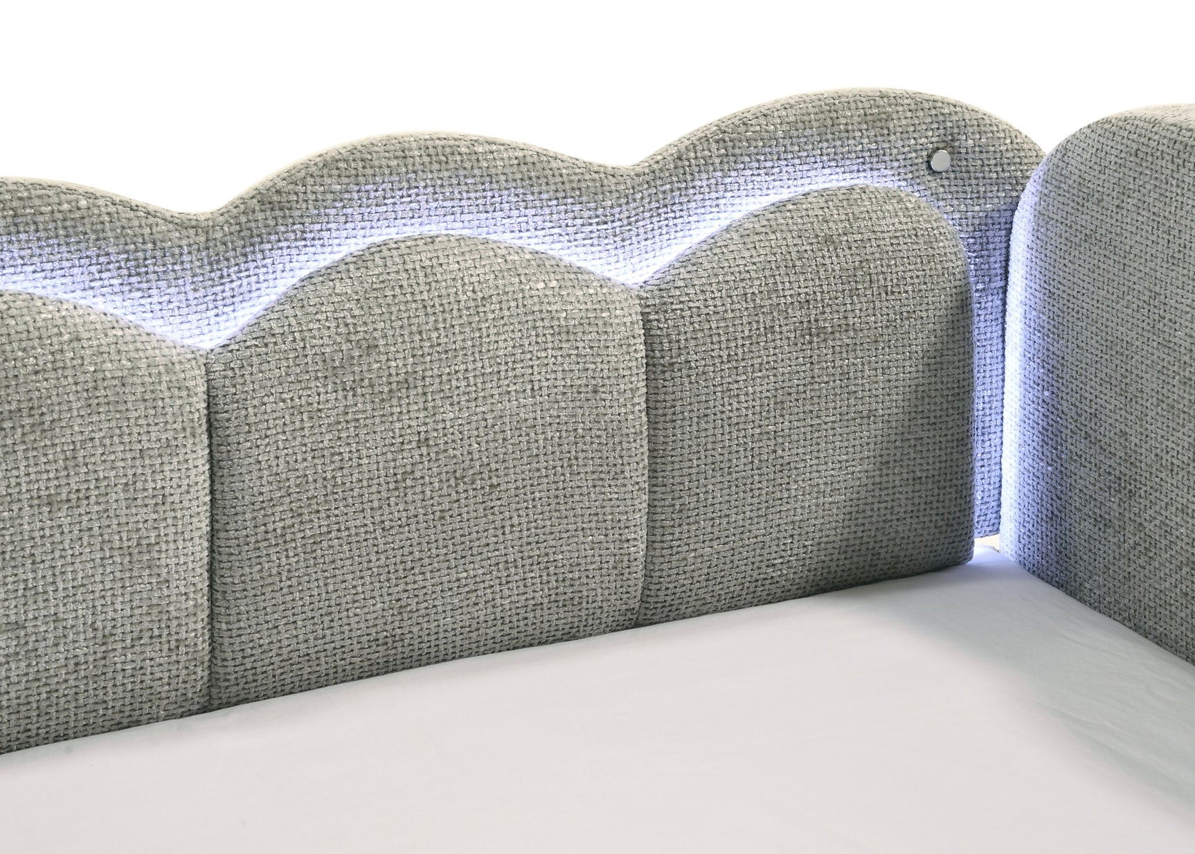 Back view of Melody LED Upholstered Daybed