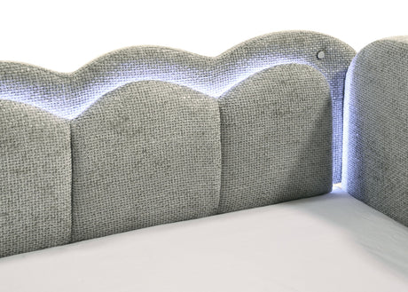 Back view of Melody LED Upholstered Daybed