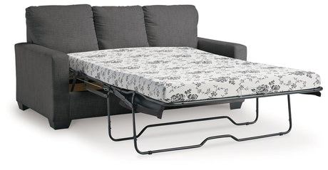 Rannis Full Sofa Sleeper open with mattress visible