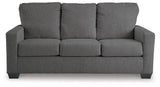 Rannis Pewter Chenille Full Sofa Sleeper head-on view