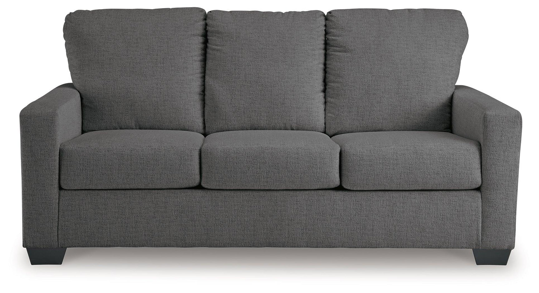 Rannis Pewter Chenille Full Sofa Sleeper head-on view