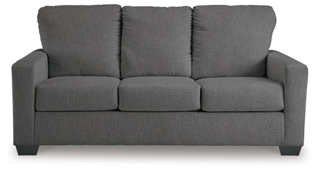 Rannis Pewter Chenille Full Sofa Sleeper head-on view
