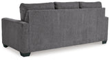 Rannis Pewter Chenille Queen Sofa Sleeper back view