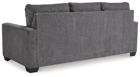 Rannis Pewter Chenille Queen Sofa Sleeper back view