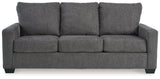 Rannis Pewter Chenille Queen Sofa Sleeper head-on open view