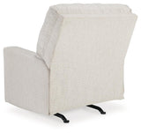 Back view of Rannis Snow Chenille Recliner chair