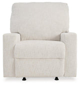 Front view of Rannis Snow Chenille Recliner chair