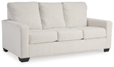 Rannis Snow Chenille Full Sofa Sleeper closed front view